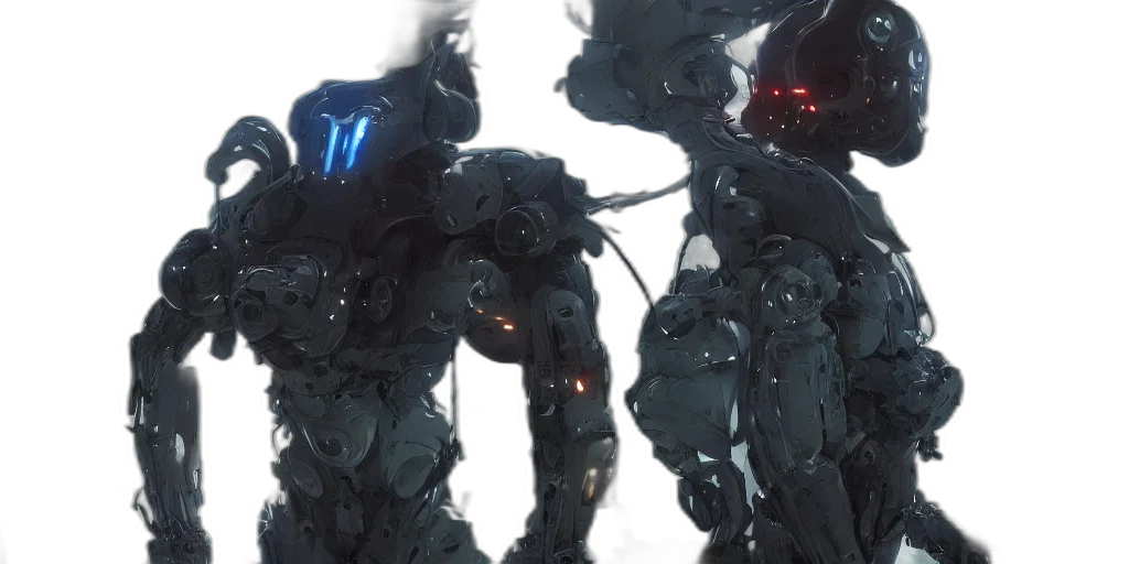 robot, weapon, concept art, cyberpunk transparent PNG cut-out