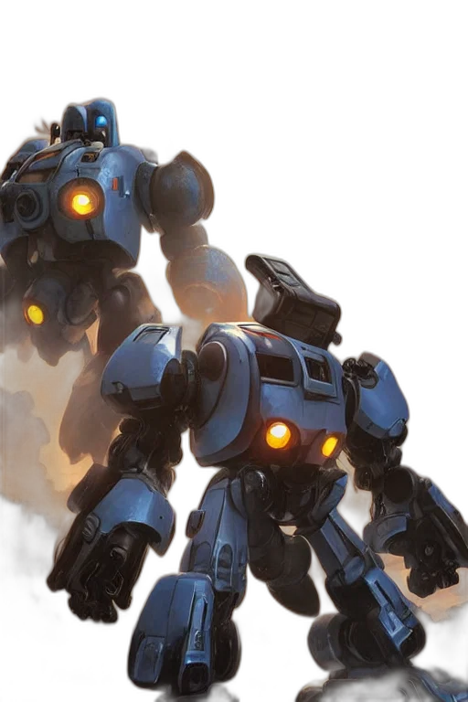 robot, weapon, concept art, 3d render transparent PNG cut-out