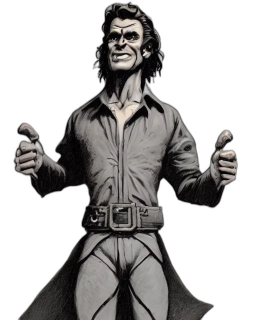 jacket, staff, comic book art, concept art transparent PNG cut-out