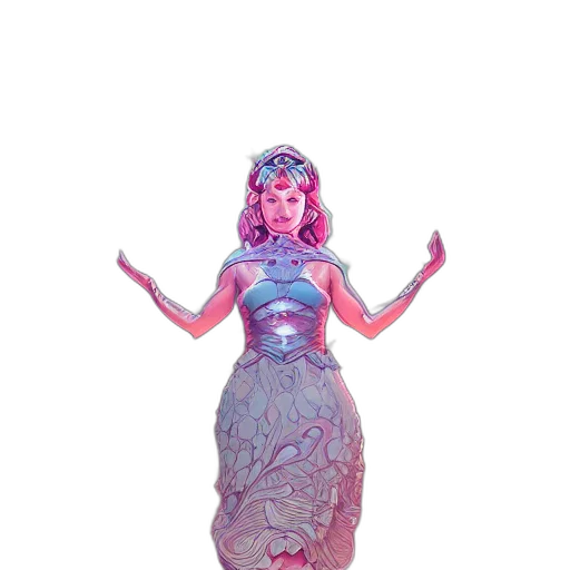 dress, crown, jewelry, creature transparent PNG cut-out
