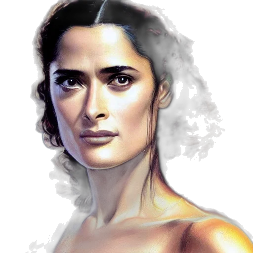 face, photorealistic, comic book art, oil painting transparent PNG cut-out