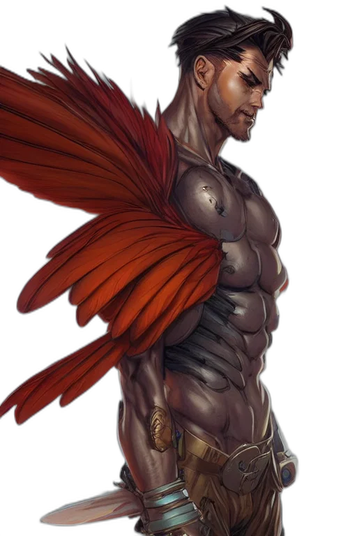 fantasy art, concept art, comic book art, photorealistic transparent PNG cut-out