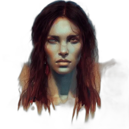 face, creature, mask, hair transparent PNG cut-out