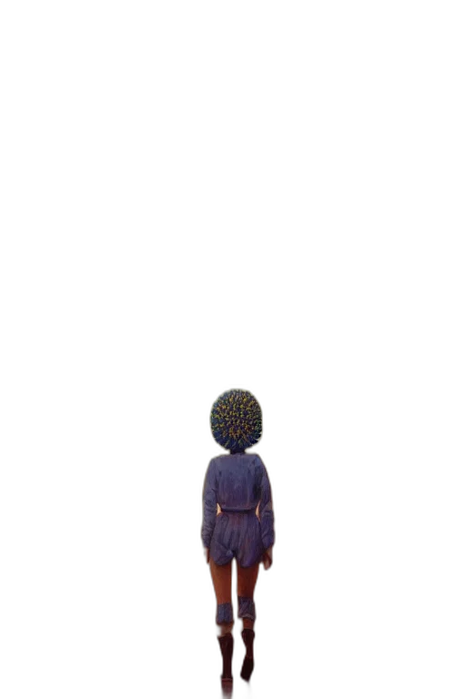 hair, umbrella, mask, creature transparent PNG cut-out