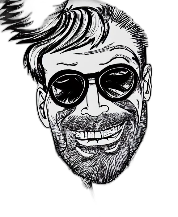 face, hair, jacket, mask transparent PNG cut-out