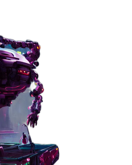 crown, robot, mask, hair transparent PNG cut-out