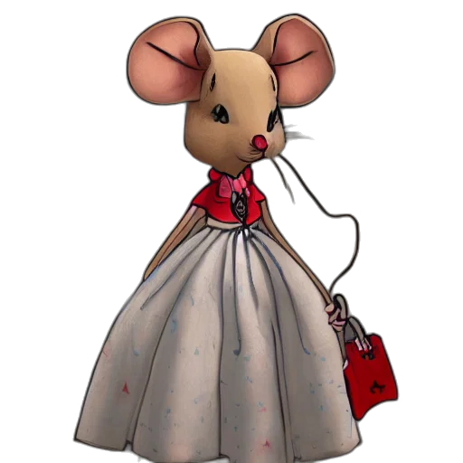 dress, animal, concept art, 3d render transparent PNG cut-out