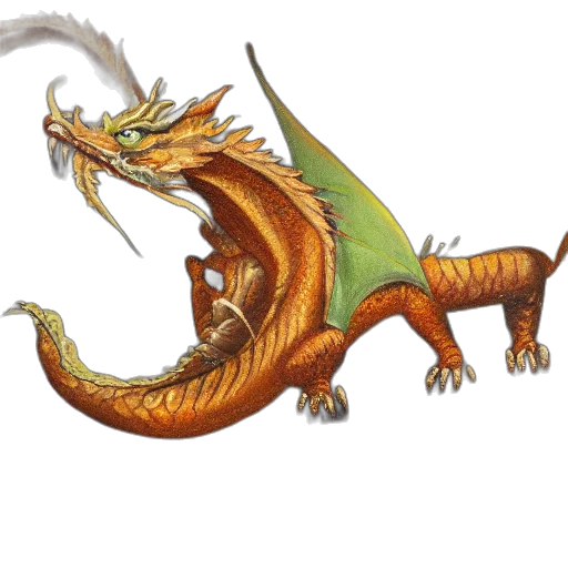 dragon, staff, creature, animal transparent PNG cut-out