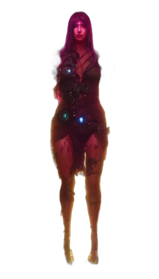 dress, robot, staff, mask transparent PNG cut-out