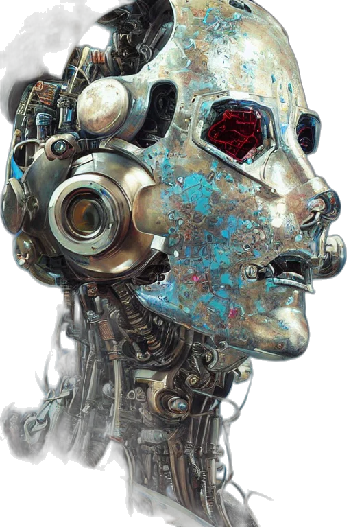 robot, mask, face, creature transparent PNG cut-out