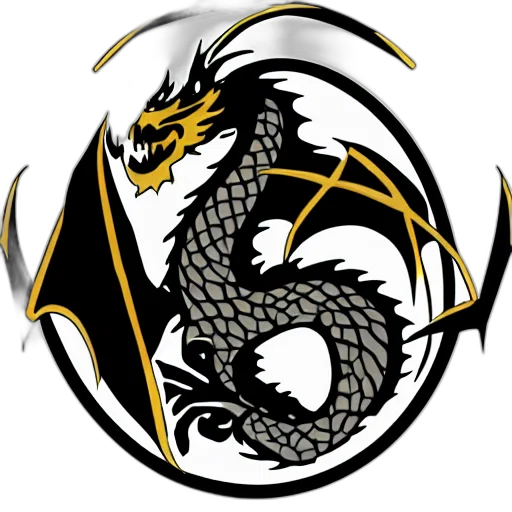 dragon, staff, fantasy art, 3d render transparent PNG cut-out