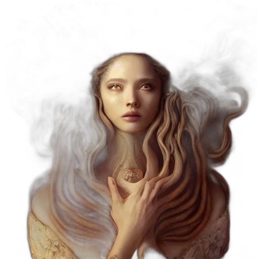 face, dragon, hair, jewelry transparent PNG cut-out