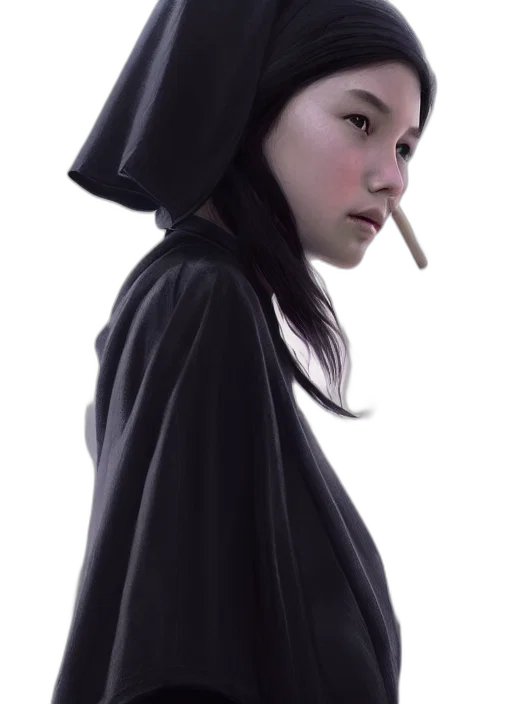 staff, jacket, face, umbrella transparent PNG cut-out