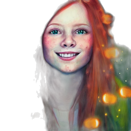 face, photorealistic, watercolor, fantasy art transparent PNG cut-out
