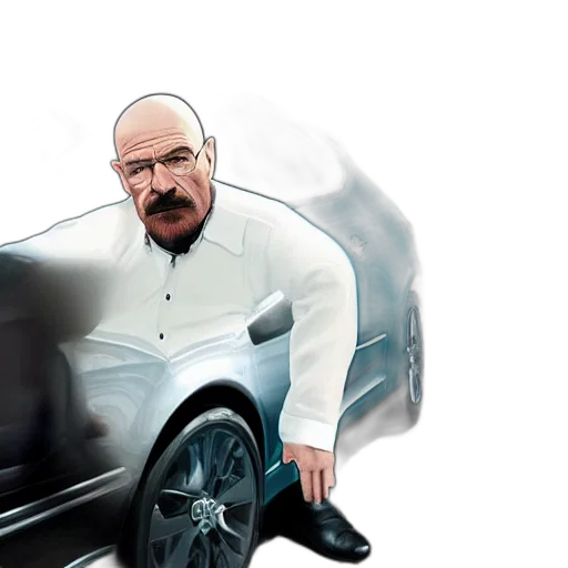 car, concept art, photorealistic, cartoon transparent PNG cut-out
