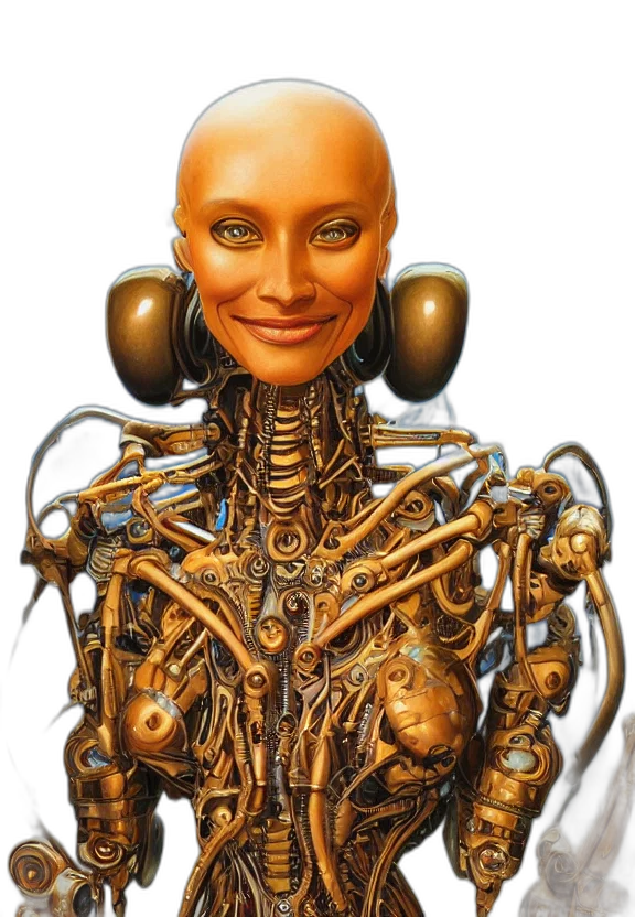 robot, face, creature, jewelry transparent PNG cut-out