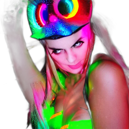 hat, mask, staff, cyberpunk transparent PNG cut-out