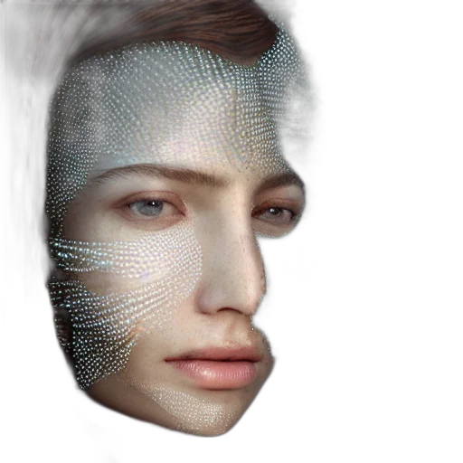 face, robot, mask, hair transparent PNG cut-out