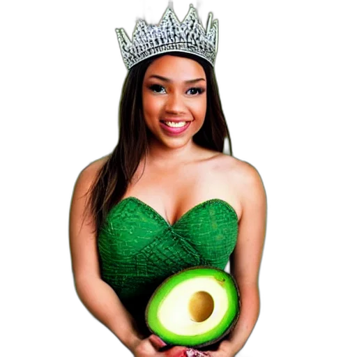 crown, hat, photorealistic, avocado transparent PNG cut-out