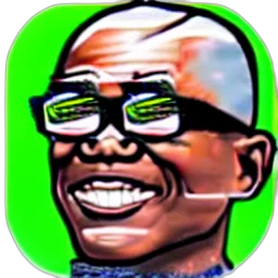 face, cartoon, comic book art, pixel art transparent PNG cut-out