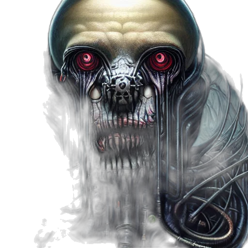 face, mask, robot, creature transparent PNG cut-out