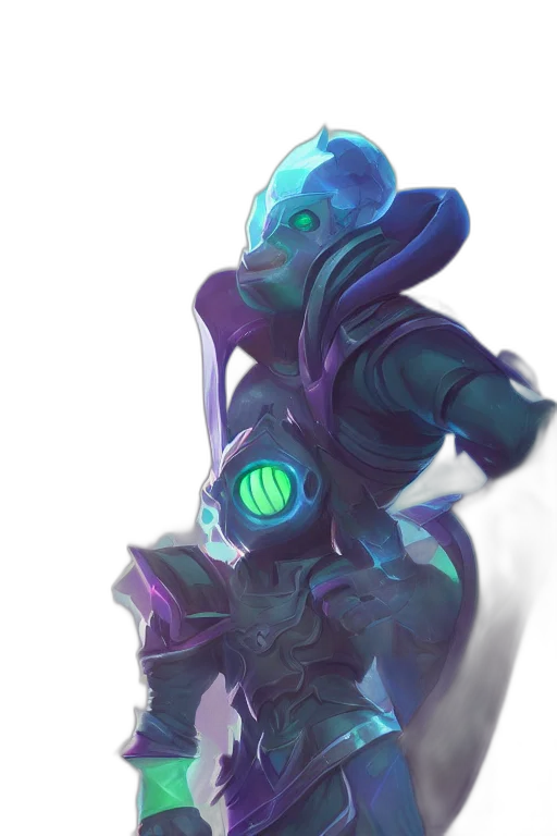 robot, mask, dragon, staff transparent PNG cut-out