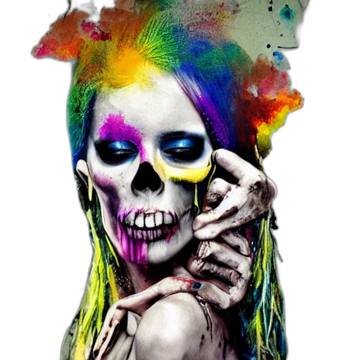 mask, face, watercolor, photorealistic transparent PNG cut-out