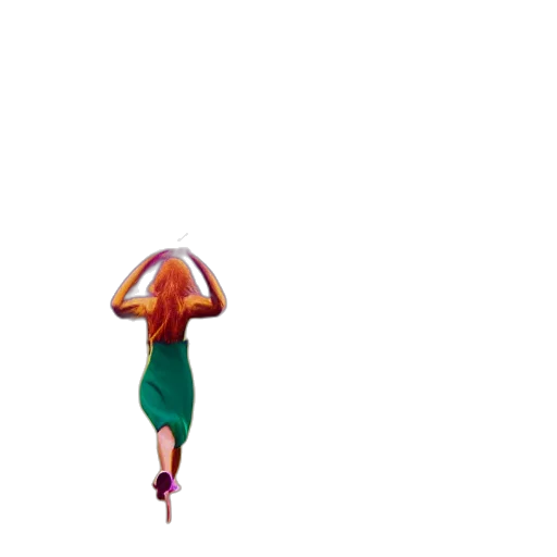 umbrella, dress, hat, creature transparent PNG cut-out