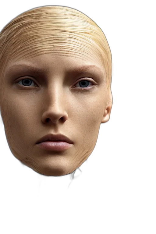 face, mask, hair, robot transparent PNG cut-out