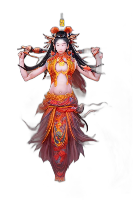 staff, concept art, fantasy art, 3d render transparent PNG cut-out
