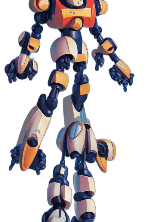 robot, weapon, concept art, 3d render transparent PNG cut-out