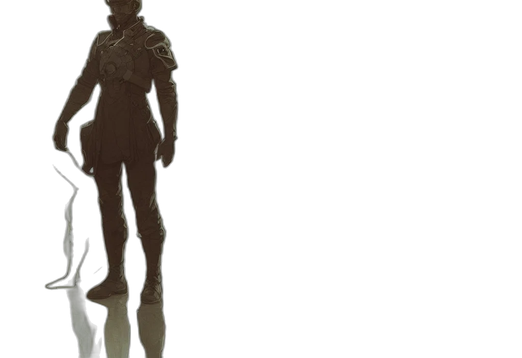 robot, creature, sword, staff transparent PNG cut-out