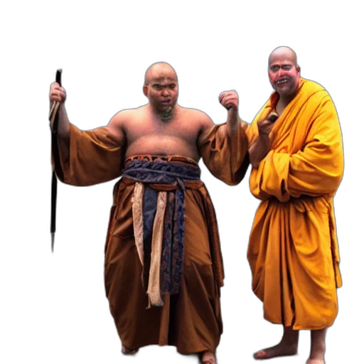 staff, concept art, photorealistic, monk transparent PNG cut-out