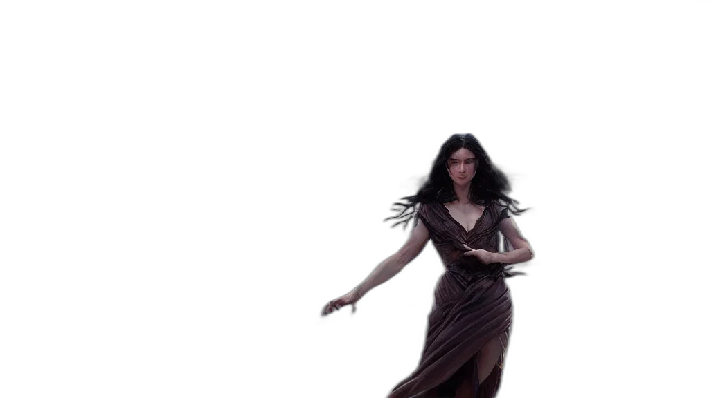 dress, hair, concept art, fantasy art transparent PNG cut-out