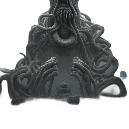 mask, crown, creature, staff transparent PNG cut-out