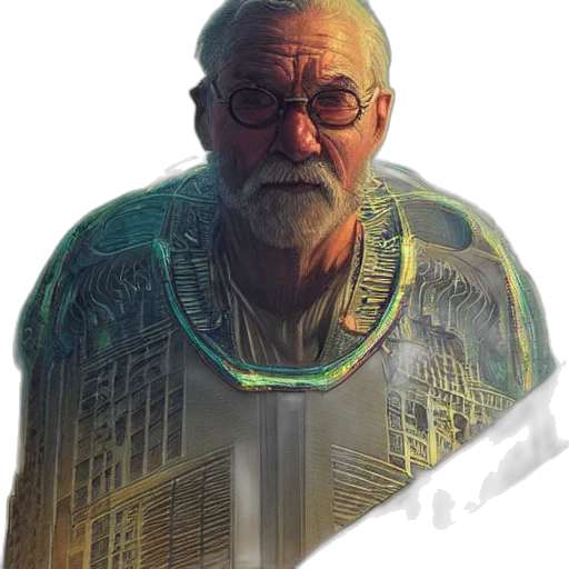robot, face, staff, jacket transparent PNG cut-out