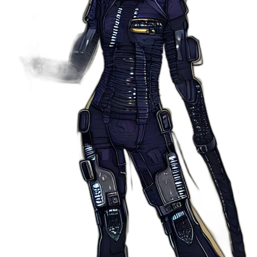 robot, staff, weapon, cyberpunk transparent PNG cut-out