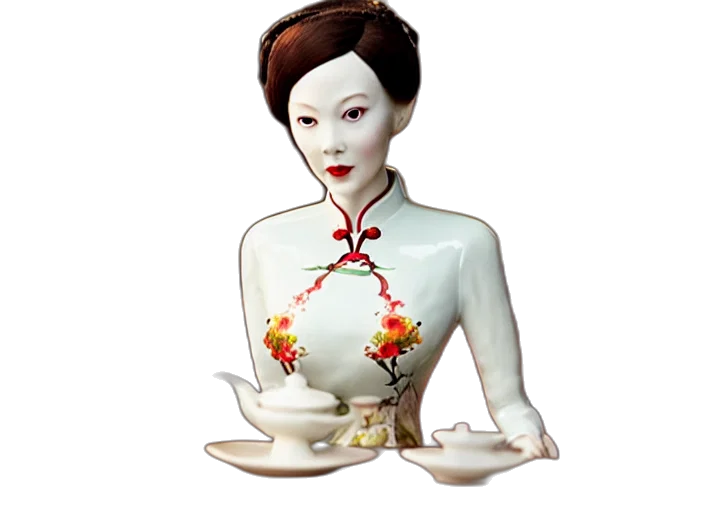 robot, dress, jewelry, staff transparent PNG cut-out