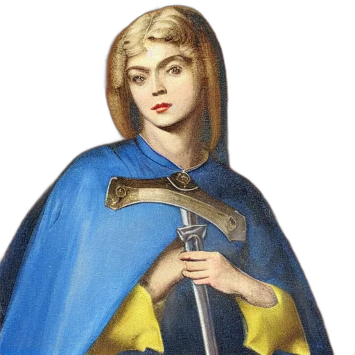 staff, sword, dress, face transparent PNG cut-out