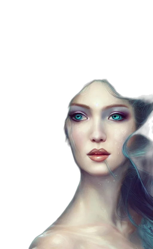 face, mask, fantasy art, photorealistic transparent PNG cut-out