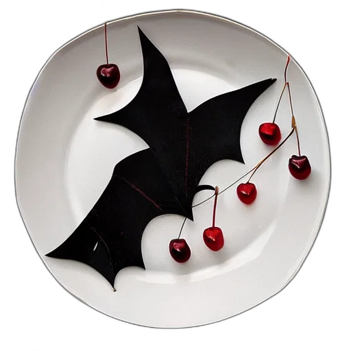 food, bat, sitting, atop transparent PNG cut-out