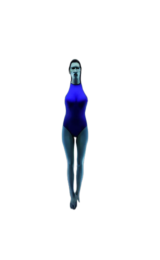 dress, creature, robot, staff transparent PNG cut-out