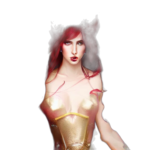 dress, fantasy art, concept art, comic book art transparent PNG cut-out