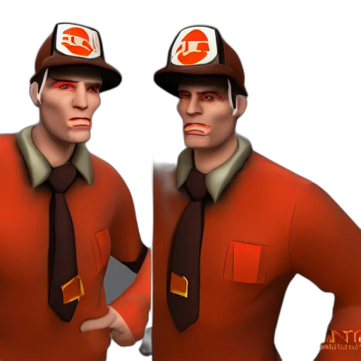 staff, hat, jacket, 3d render transparent PNG cut-out