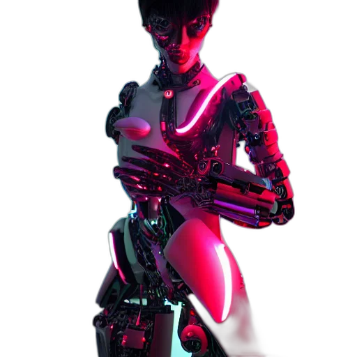 robot, creature, dress, weapon transparent PNG cut-out