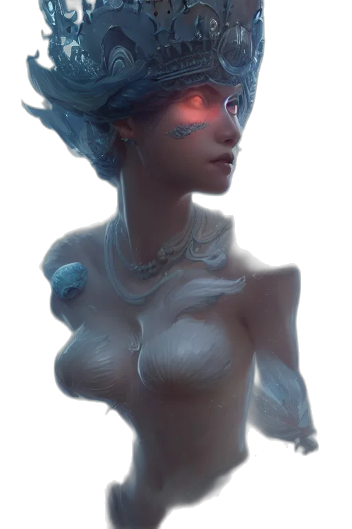 crown, dress, face, robot transparent PNG cut-out