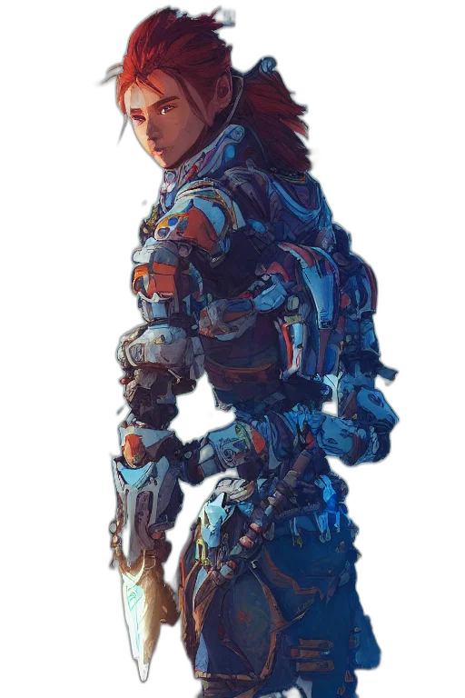 robot, weapon, sword, jacket transparent PNG cut-out