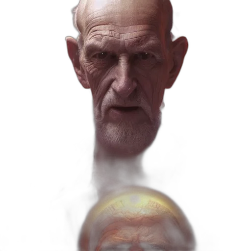 face, mask, staff, creature transparent PNG cut-out