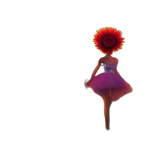 flower, dress, crown, hair transparent PNG cut-out