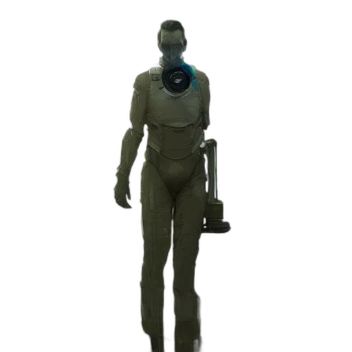 robot, staff, creature, mask transparent PNG cut-out
